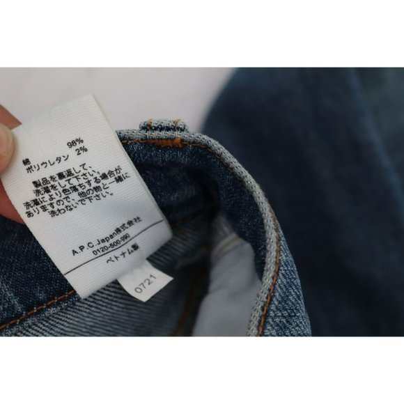 A.P.C. Blue Slim Straight Jeans Versatile Denim - Picture 12 of 12